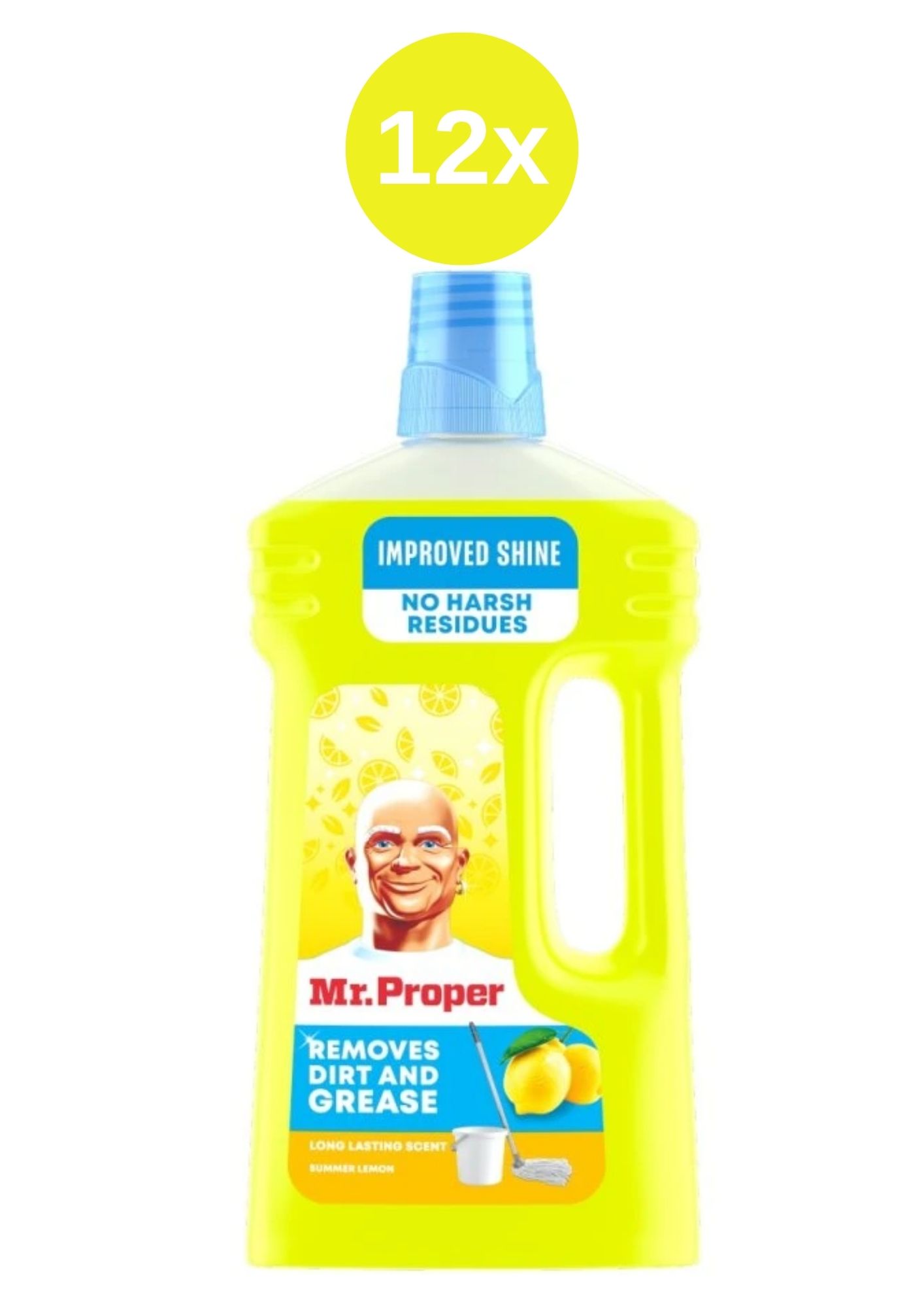 Detergent universal Mr. Proper Clean & Shine, lămâie, 12 x 1 l
