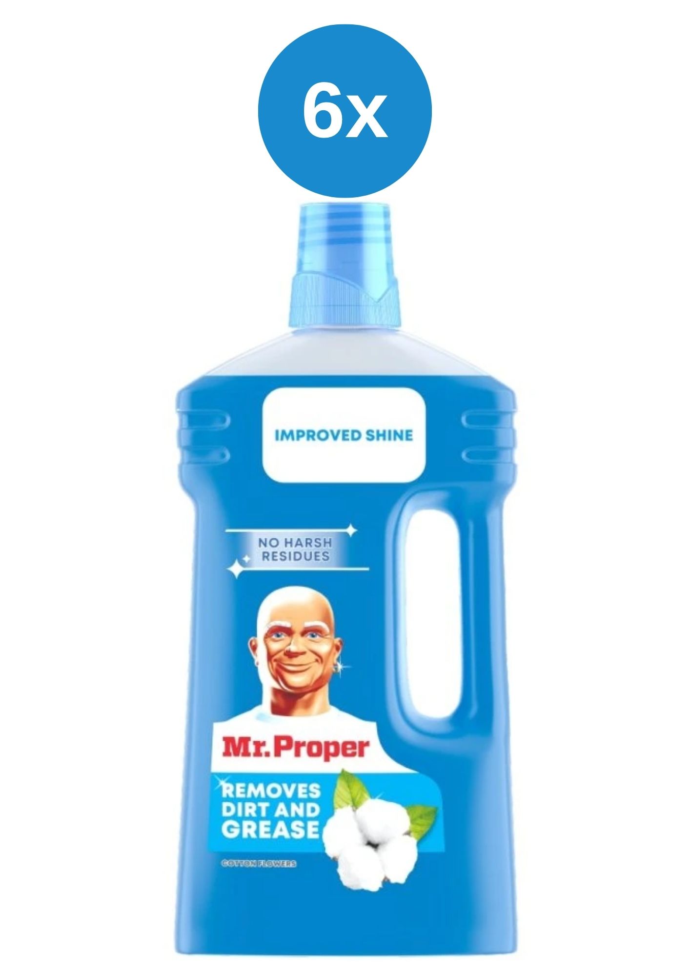 Detergent multifuncțional Mr. Proper, floare de bumbac, 6x1 l