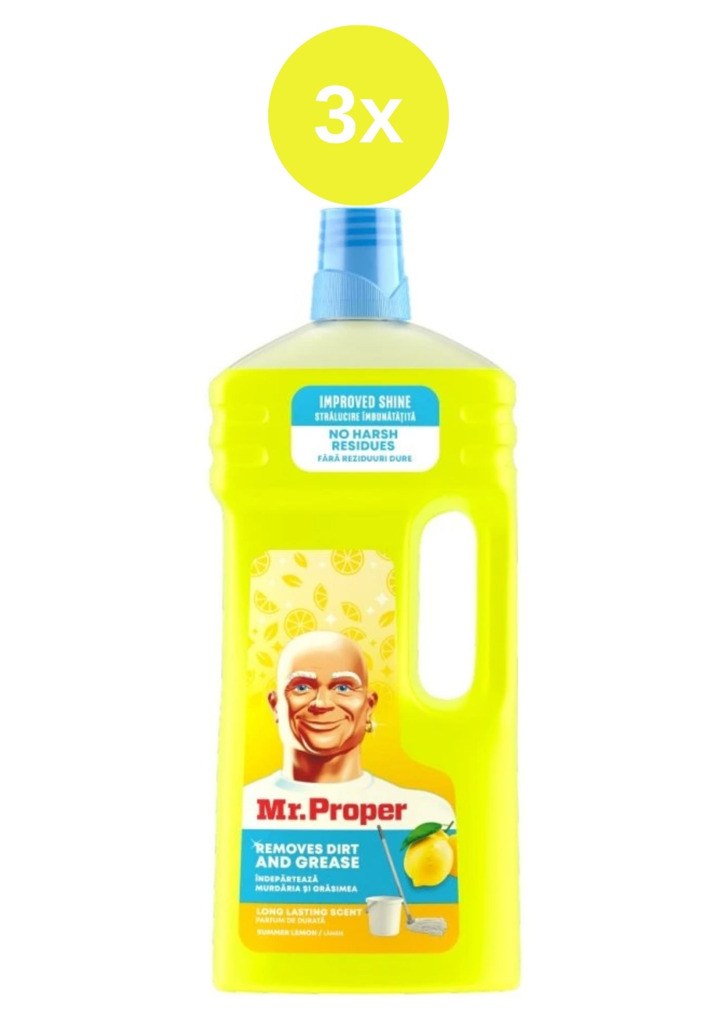 Soluție de curățare Mr Proper 3x1.5L Lămâie
