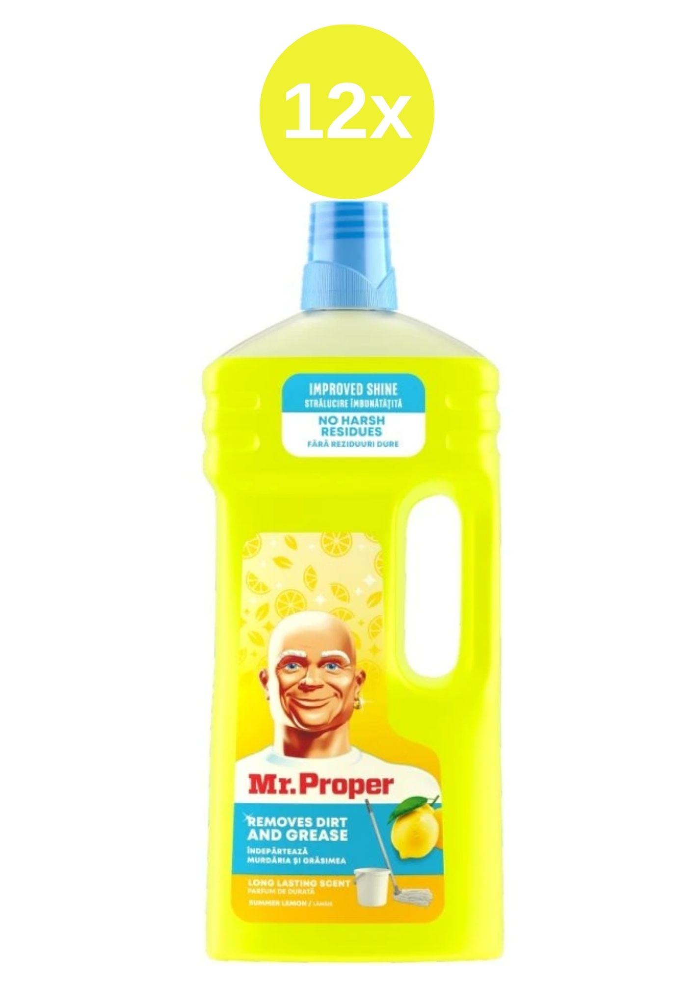 Soluție de curățare Mr Proper 12x1.5L Lămâie