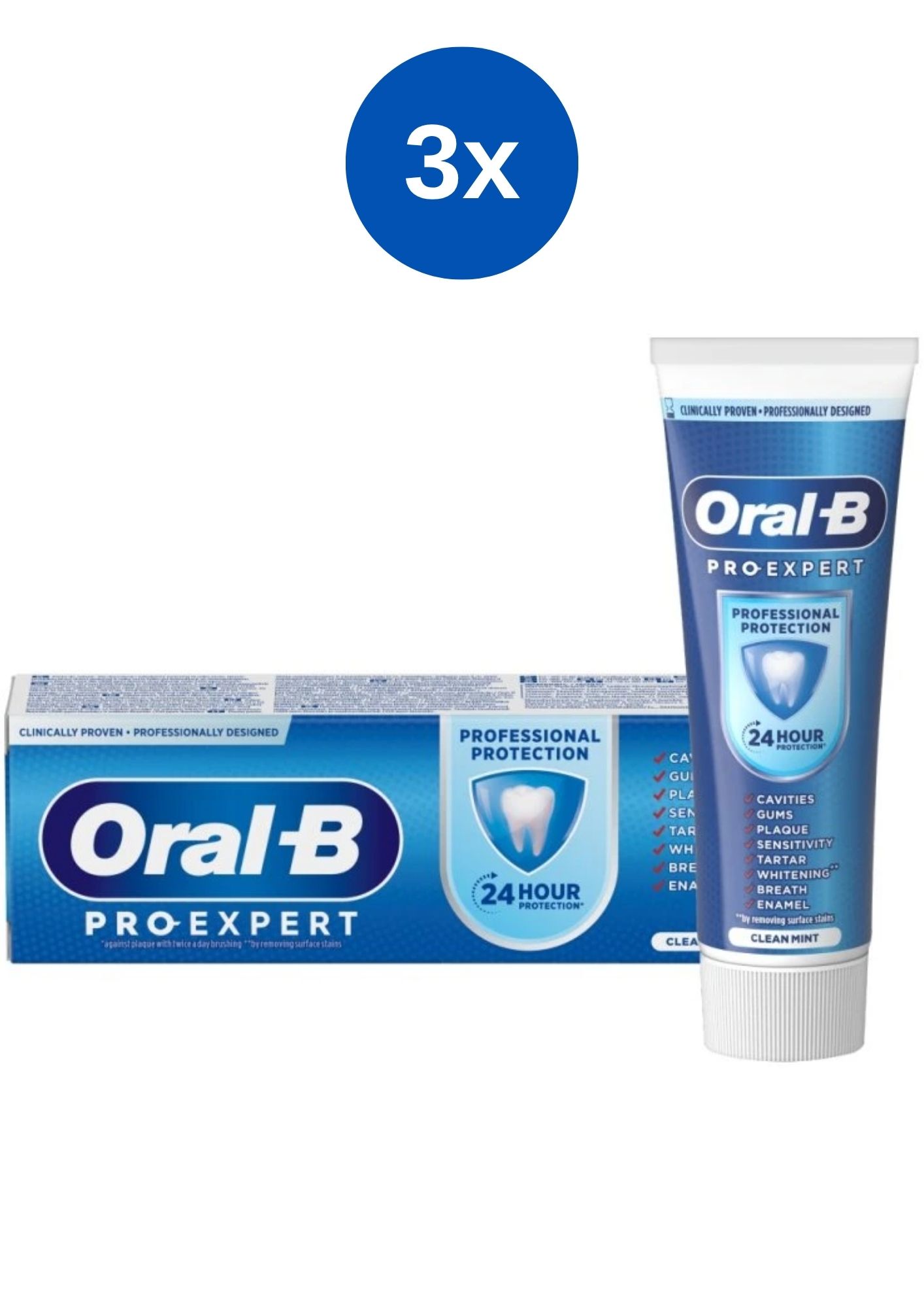 Pastă de dinți Oral-B Pro Expert Protecție Profesională 3x75ml