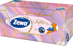 Șervețele de hârtie Zewa Softis Style Box cu 4 straturi, 80 buc.