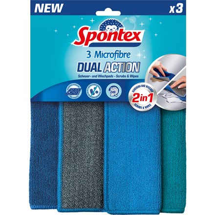 Șervețel Spontex cu acțiune dublă, 1 buc.