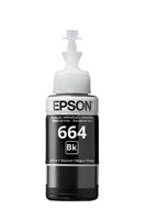 Cerneală EPSON neagră T6641 Recipient de cerneală neagră 70 ml pentru L100/L200/L550/L1300/L355, alb-negru 4500 pagini