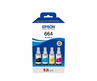 Cerneală EPSON 664 EcoTank, pachet multiplu cu 4 culori