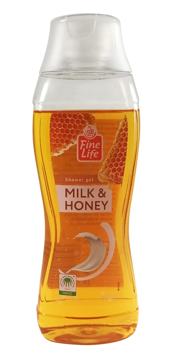 Fine Life Gel de duș cu lapte și miere 300 ml