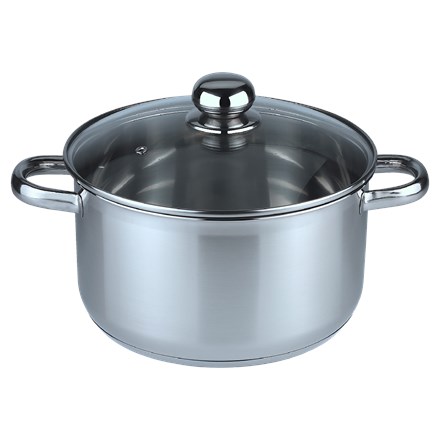 Oală aro cu capac 24 cm 6 l oțel inoxidabil 1 buc.