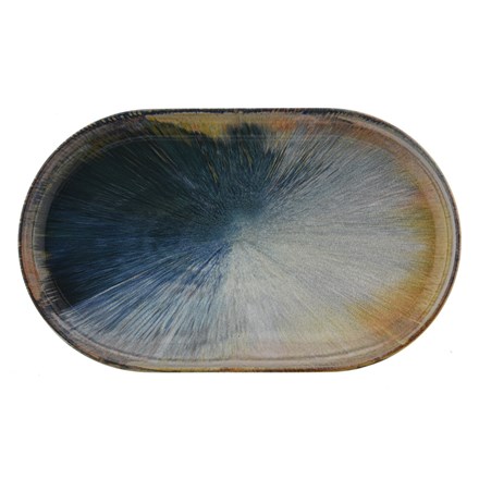 AMBITION Farfurie ovală MADERA 25 x 15 cm gresie 1 buc