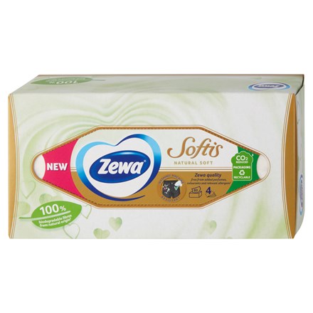 Șervețele Zewa Softis Natural Soft cu 4 straturi, 80 buc.