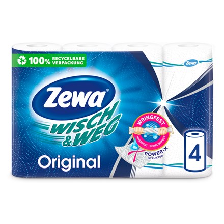 Prosoape de bucătărie Zewa Wisch&Weg Original, 2 straturi, 4 buc.