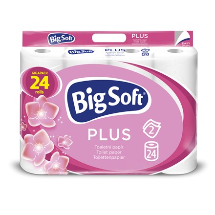 Hârtie igienică BIG SOFT Plus 2 straturi 17,6 m 24 buc.