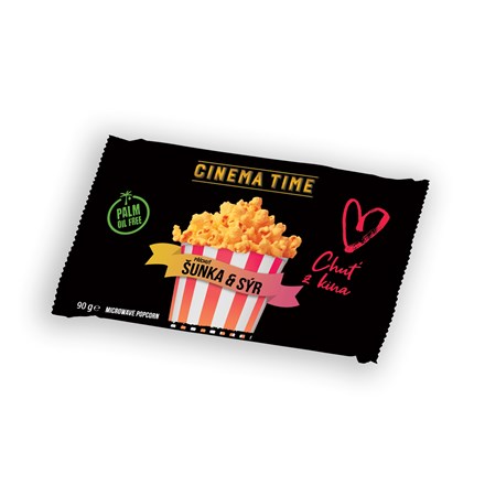 Cinema Time Popcorn cu șuncă și brânză 12 x 90 g