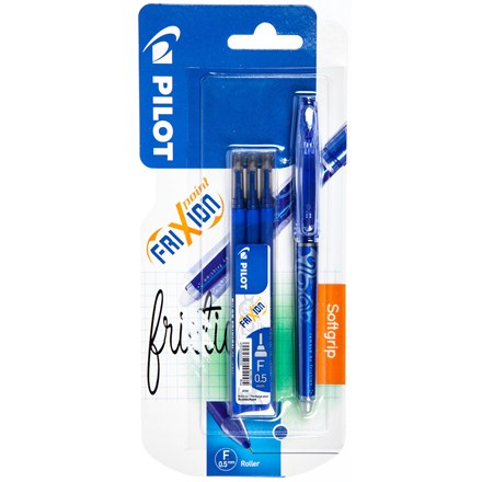 PILOT Frixion Point albastru + rezervă 3 bucăți