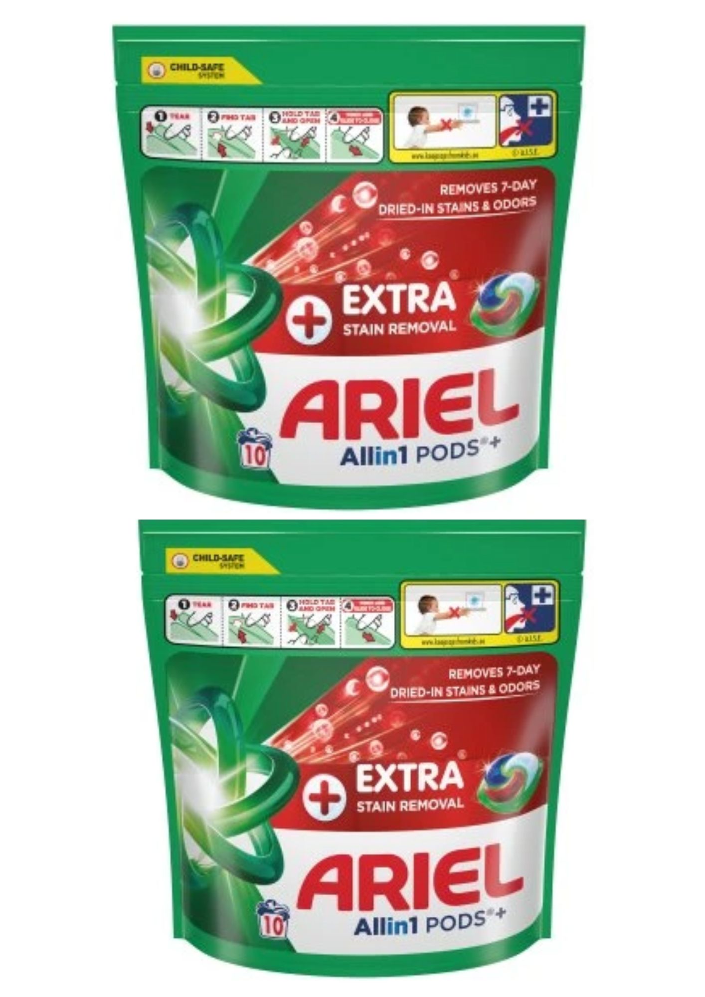 Ariel Pocket 2x (10 buc./pachet) Plus Extra Stain