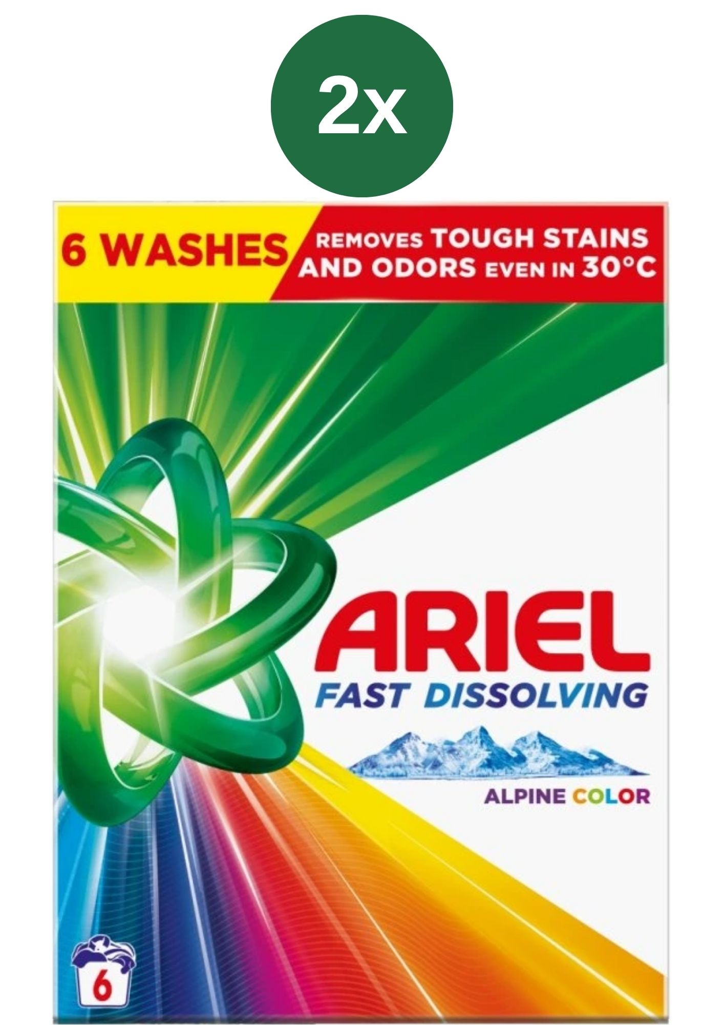 Pudră colorantă Ariel 2x330g/cutie cu 6 bucăți