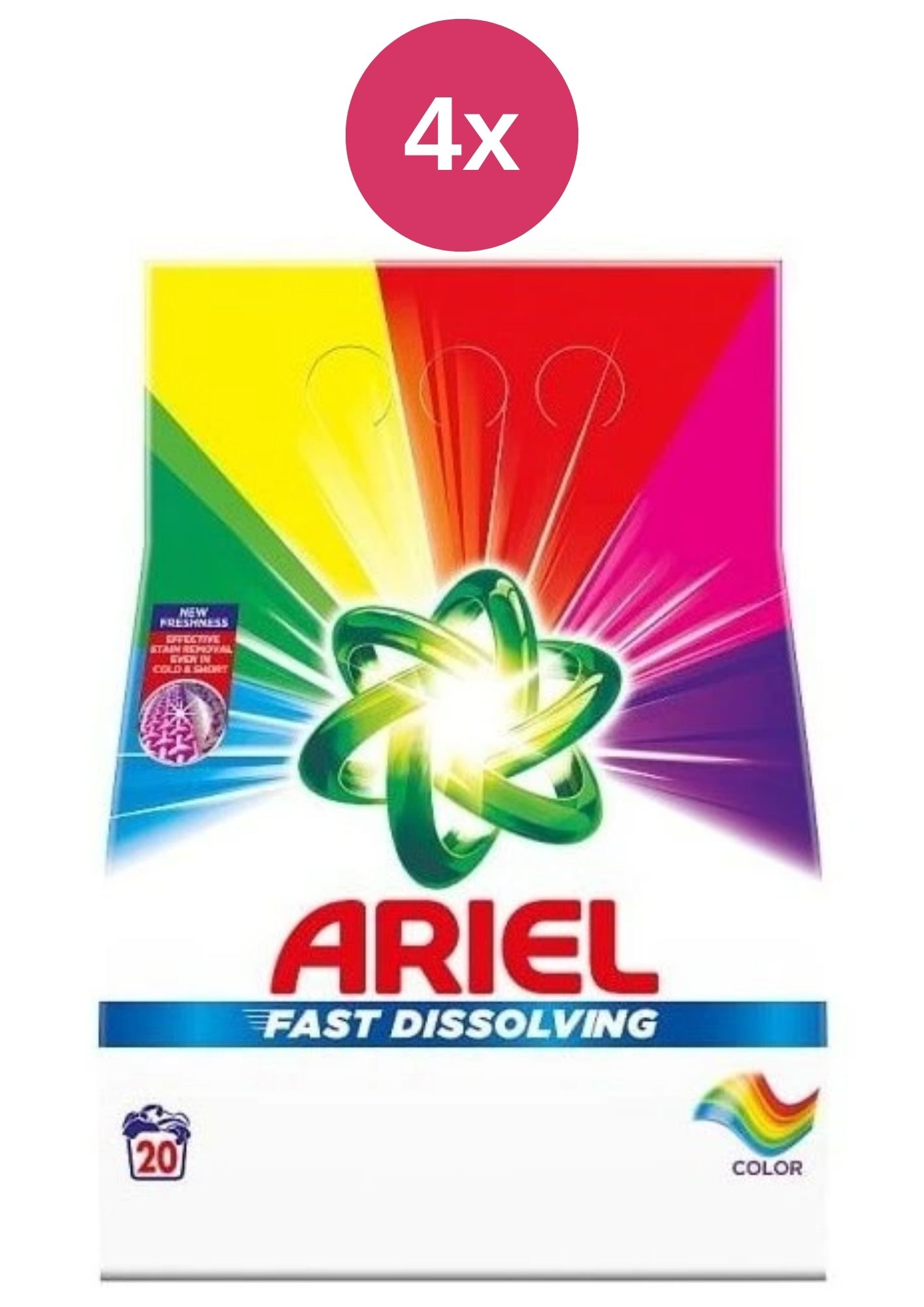 Pudră Ariel 4x1.1kg 20 bucăți Color