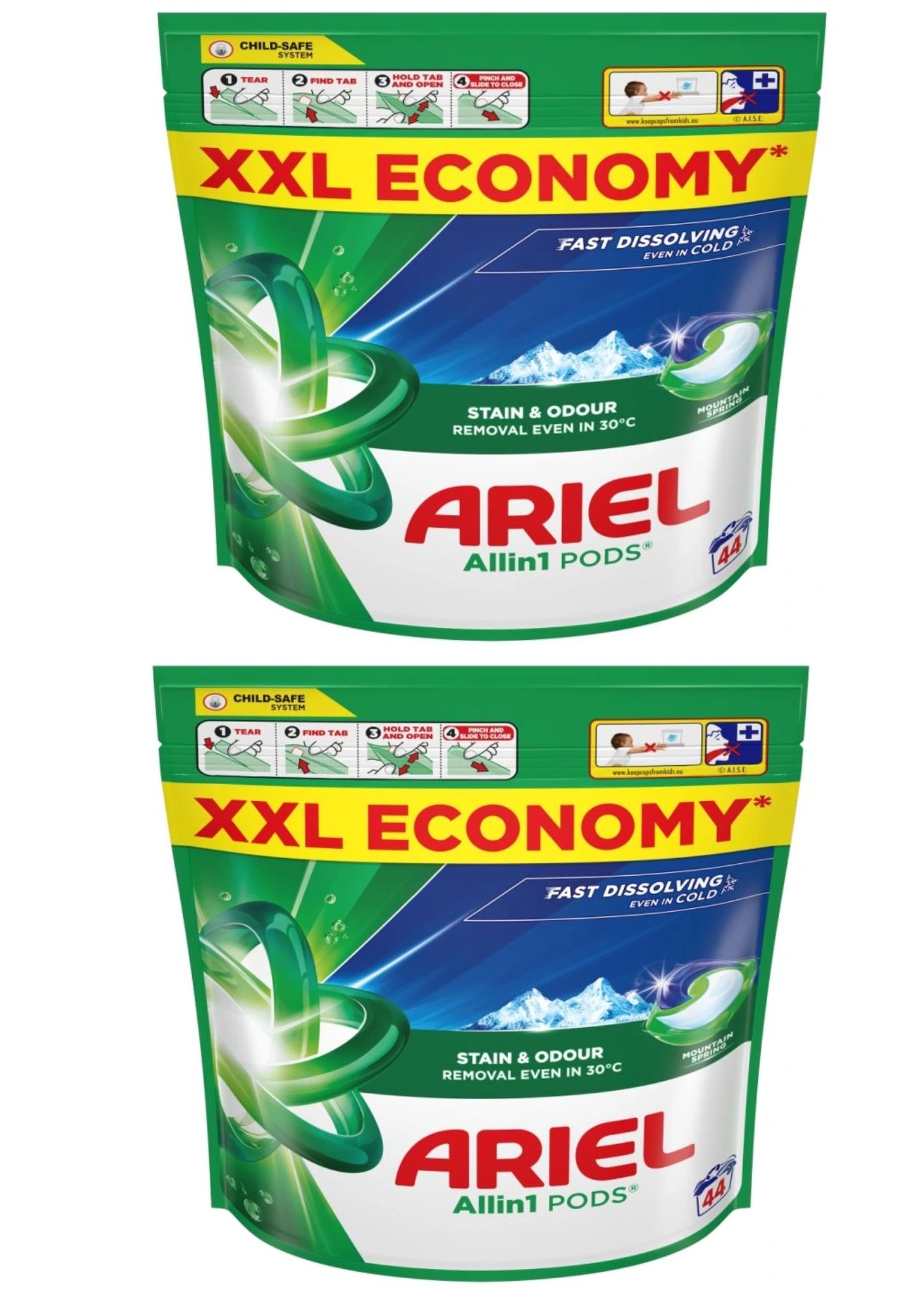 Capsule Ariel Mountain Spring pungă 2x44 buc