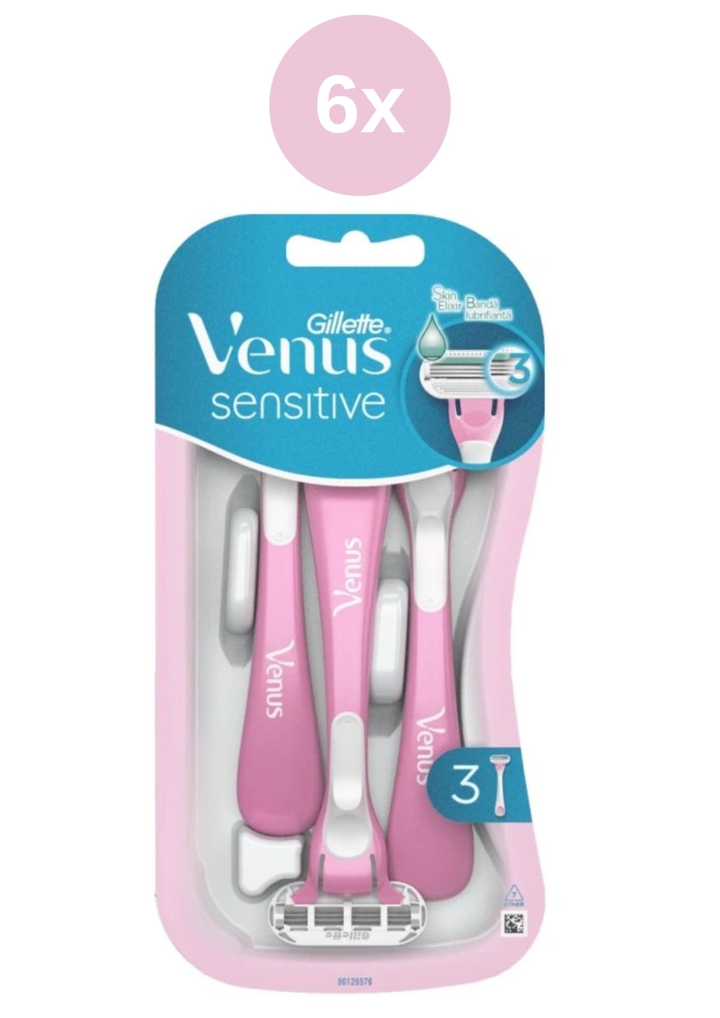 Lame de ras de unică folosință Venus Sensitive 6x3 bucăți
