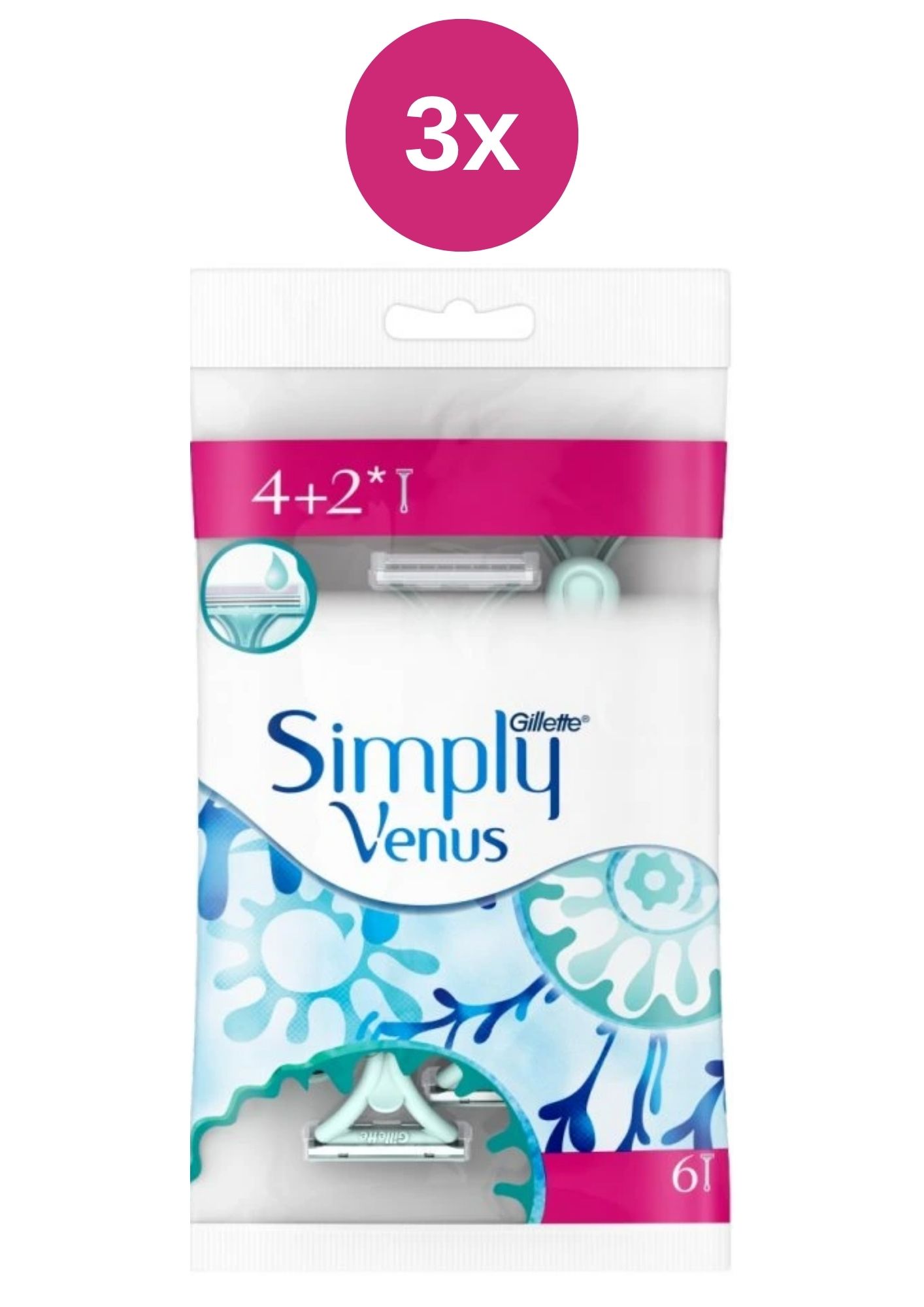 Gillette Venus 2 Simply 3x6 bucăți
