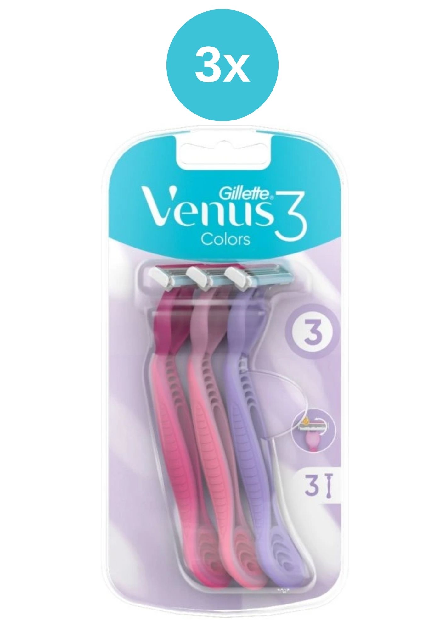 Simply Venus 3 Plus - aparate de ras de unică folosință 3x3 bucăți