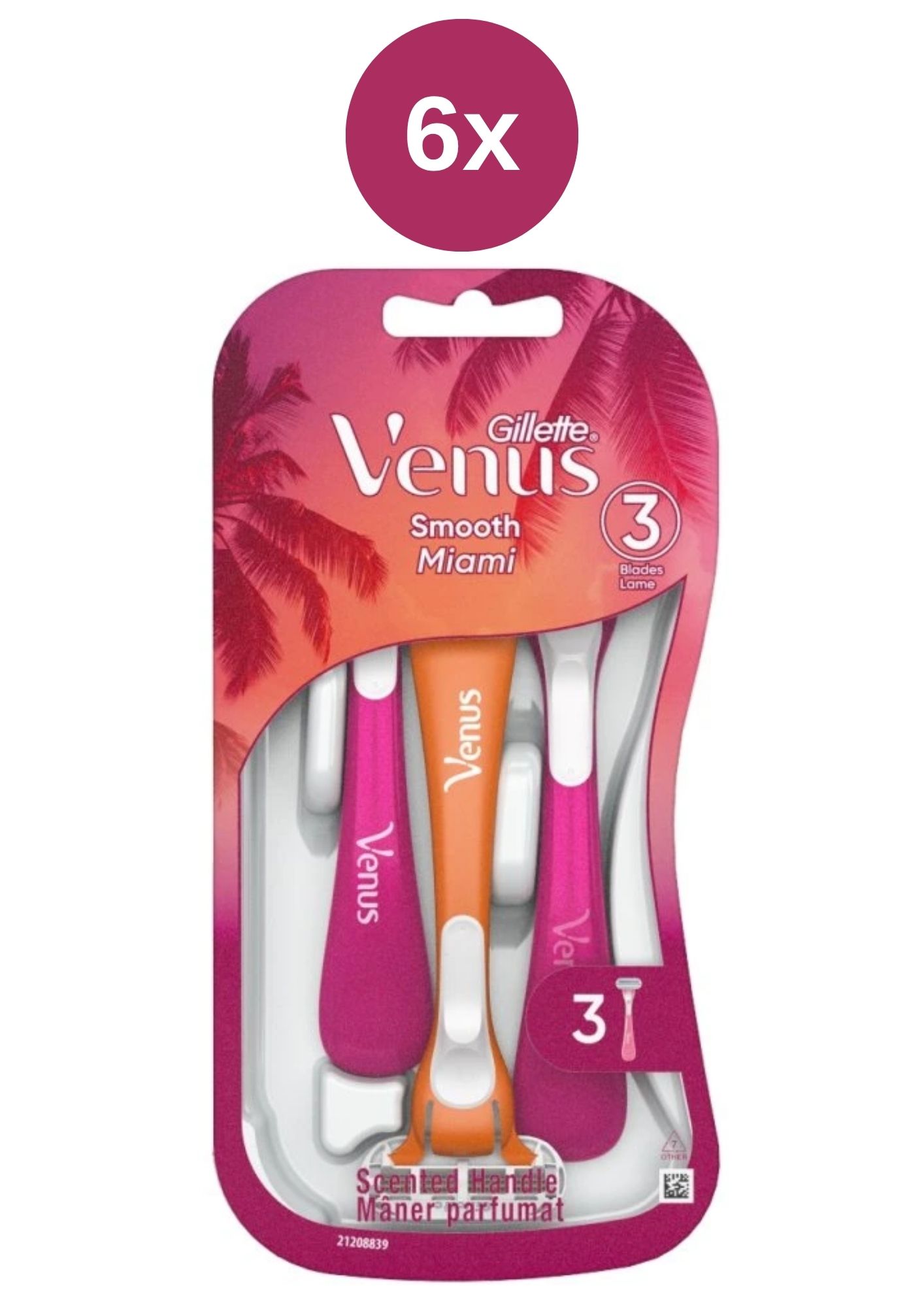 Lamă de ras Gillette Venus Smooth Miami 6x3 bucăți