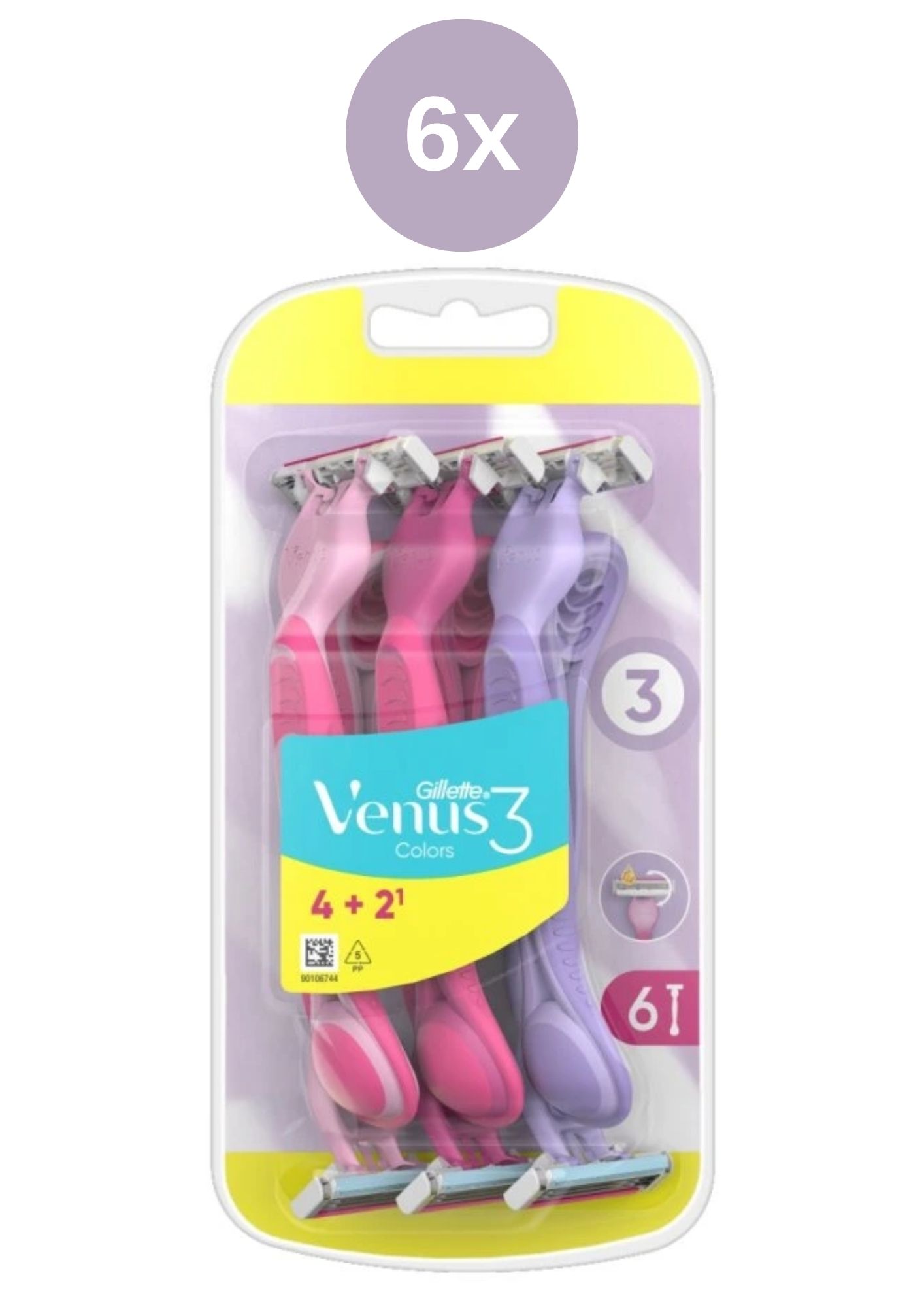 Aparate de ras Simply Venus 3 Plus 6x6 bucăți