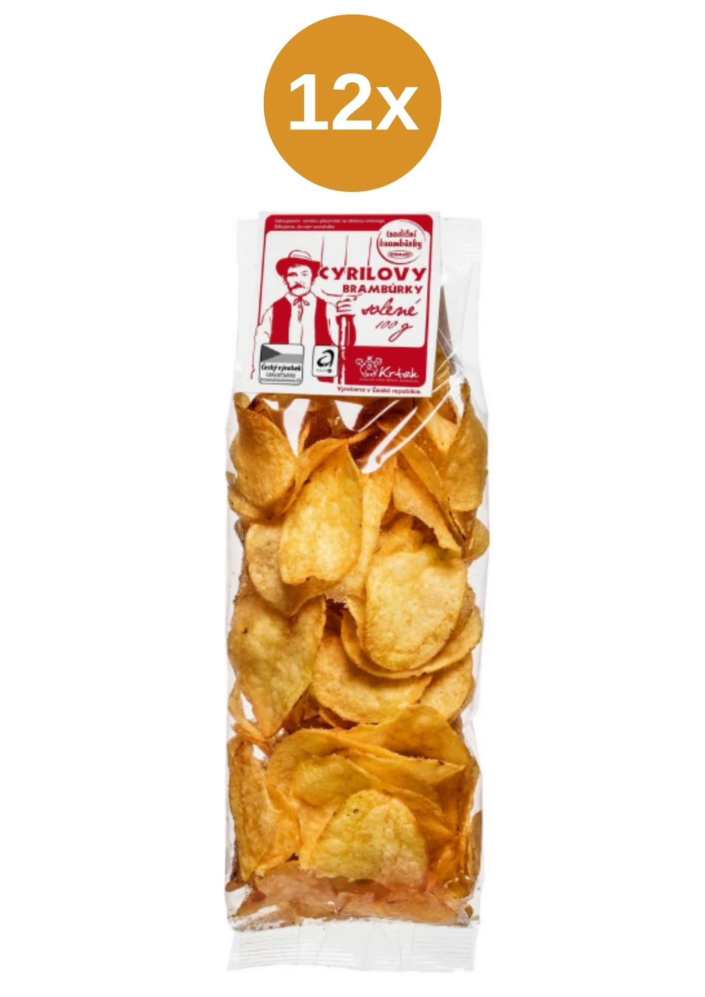 Chipsuri de cartofi sărați Cyrils 12x100 g