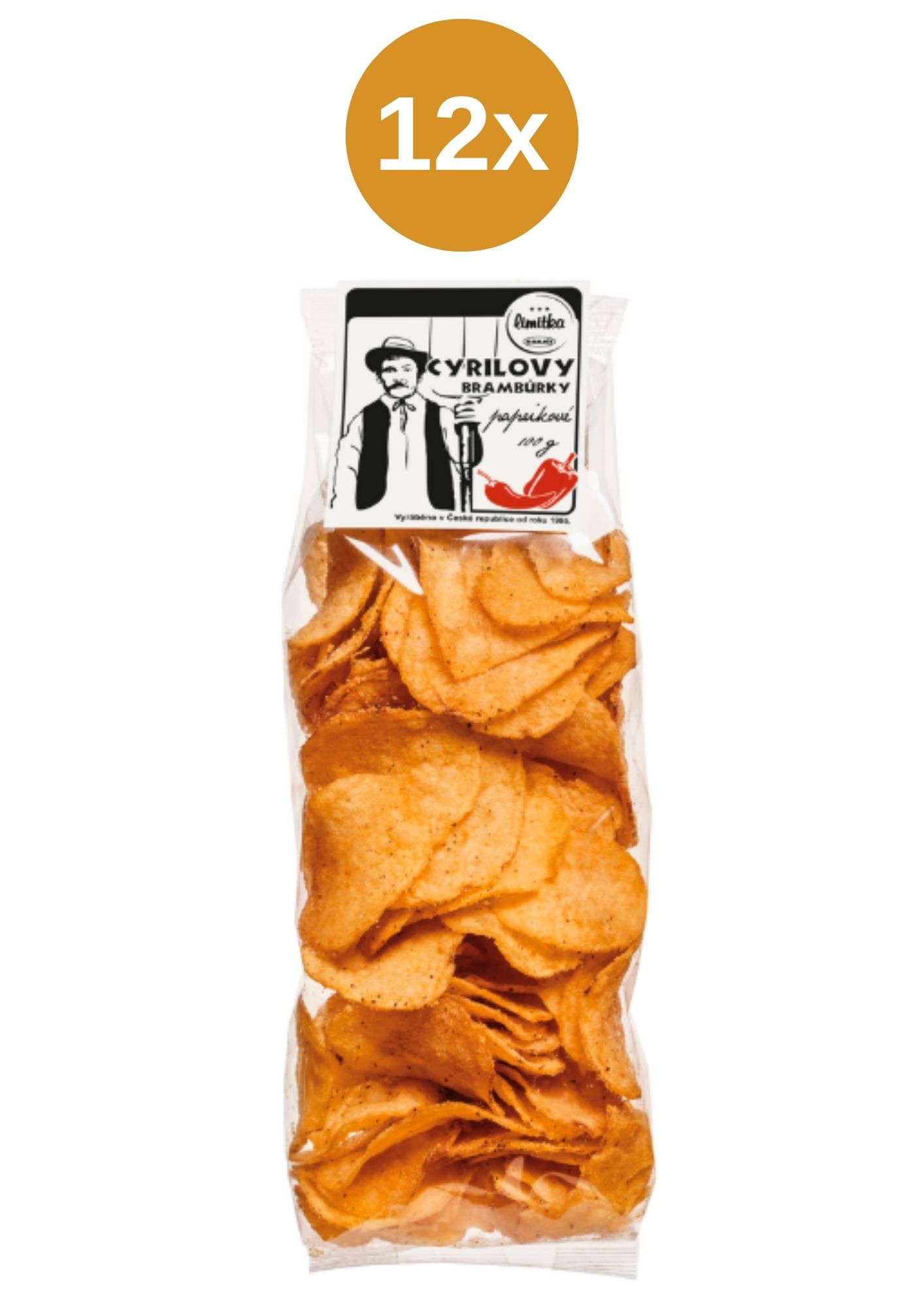 Chipsuri de paprika Cyrils 12x100 g