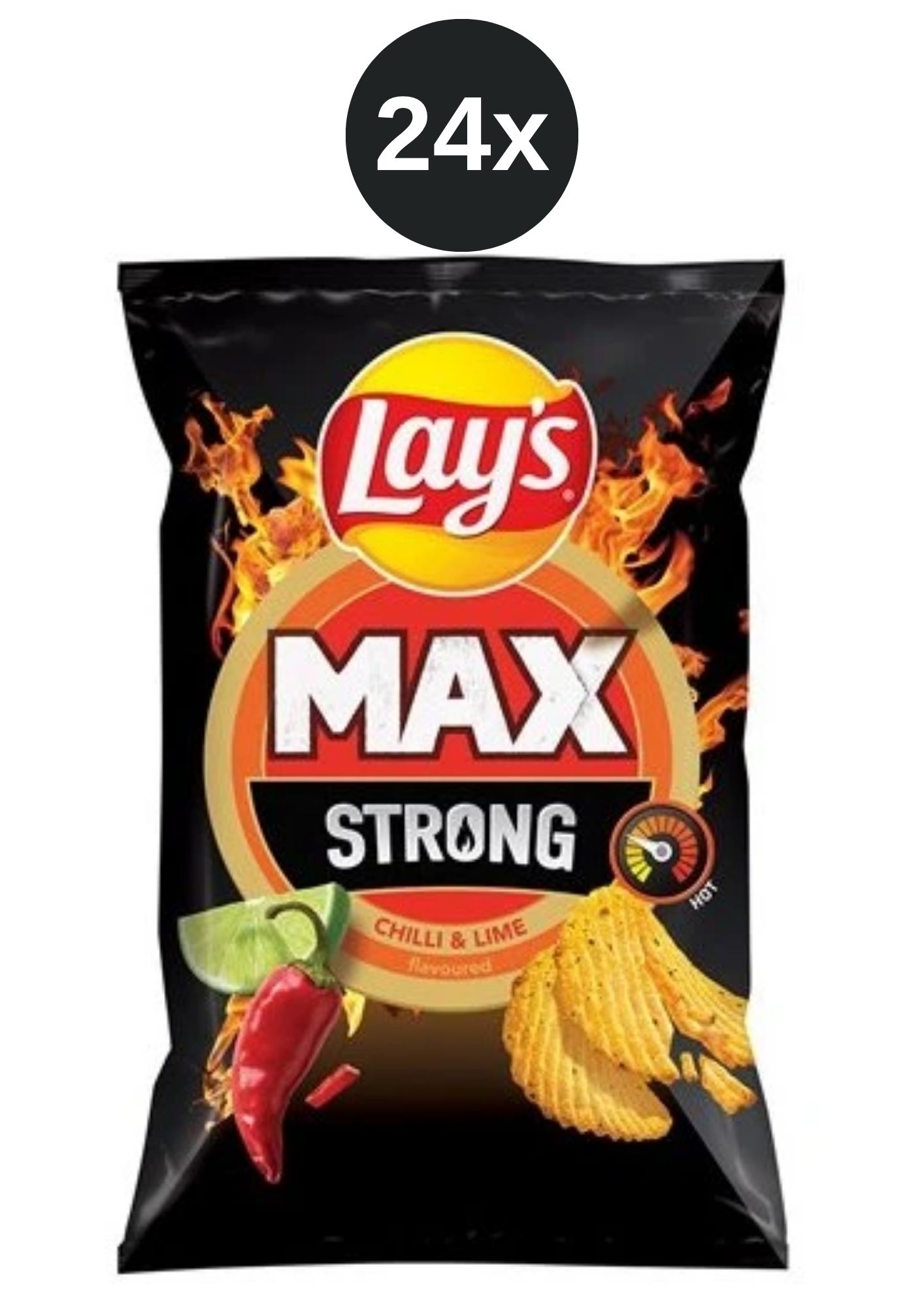 Lays Strong Chilli & Lime 24x190 g