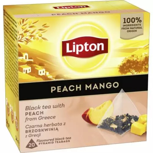 Lipton piersică neagră piramidă cu mango @20x1.7g