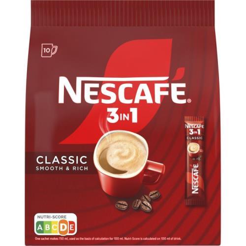 Nescafe mixuri 3 în 1 clasice pungă 10 165g