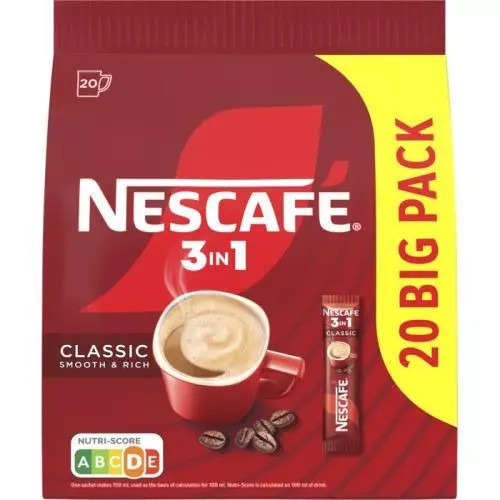 Nescafe mixuri 3 în 1 clasice pungă 20 330g