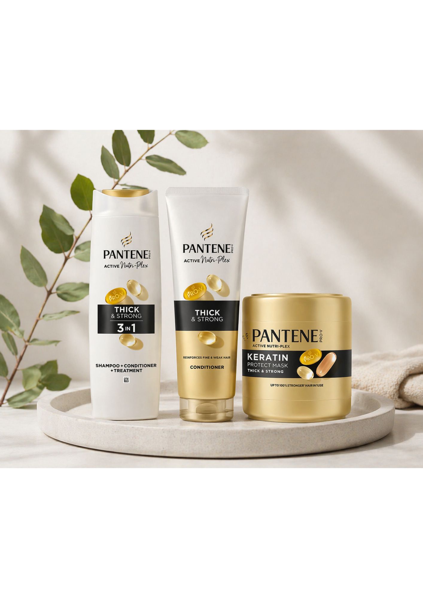 Pantene Thick & Strong – Set pentru volum și rezistență a părului