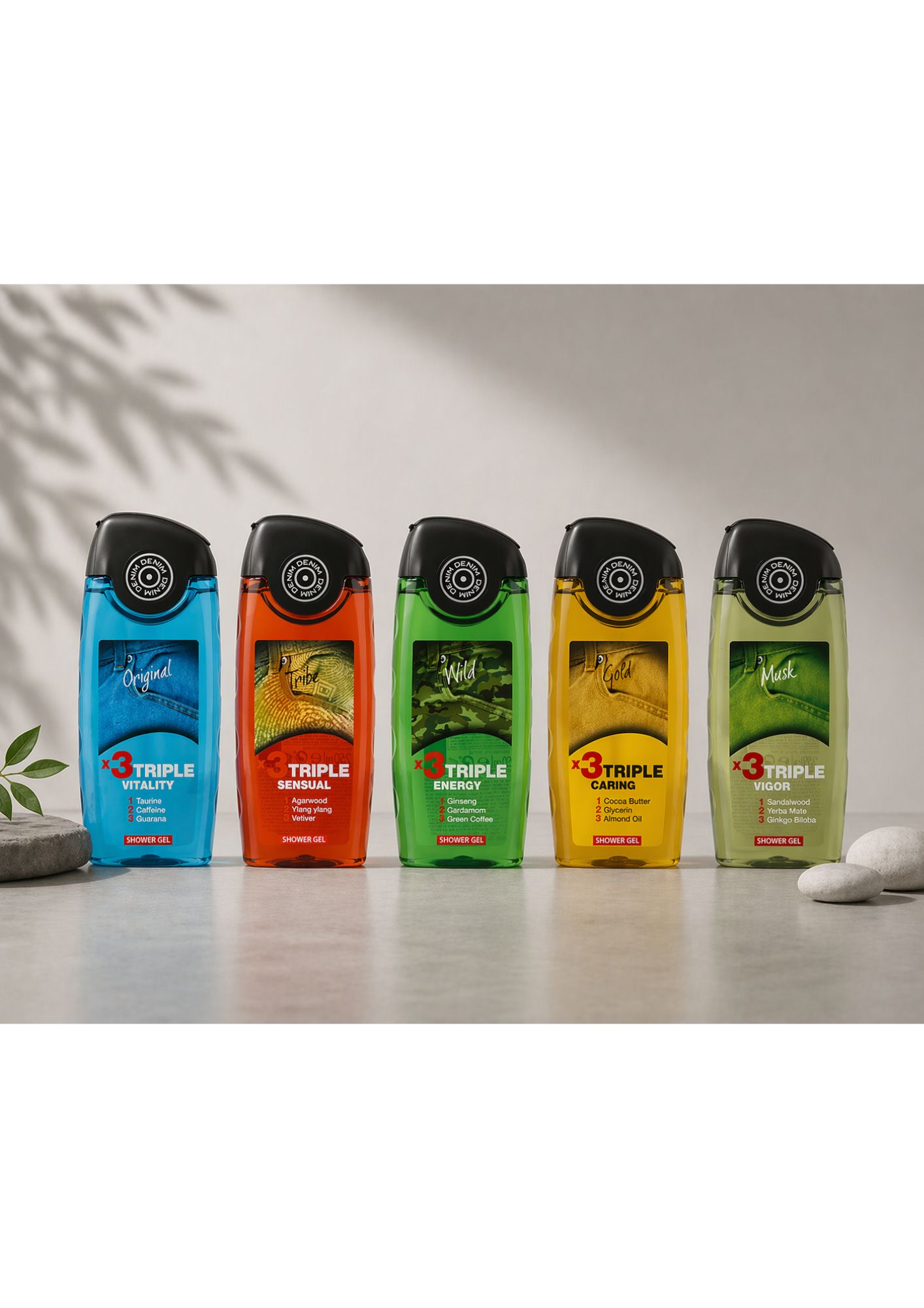 Set de duș DENIM XXL 5 în 1