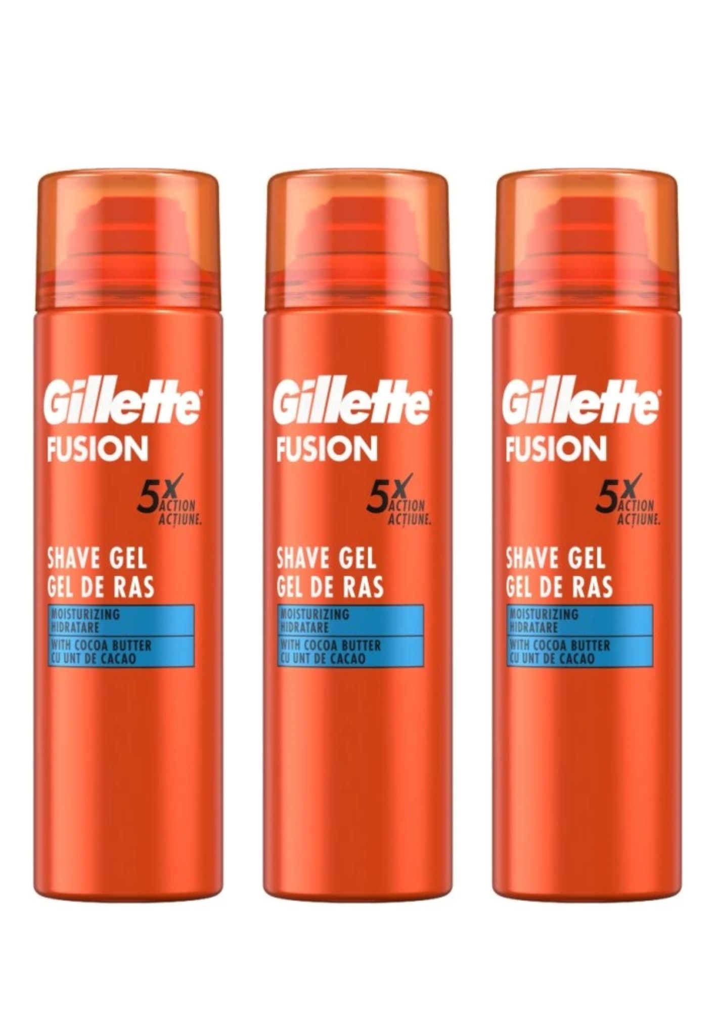 Gel hidratant Gillette Fusion 5 Ultra 3x200 ml