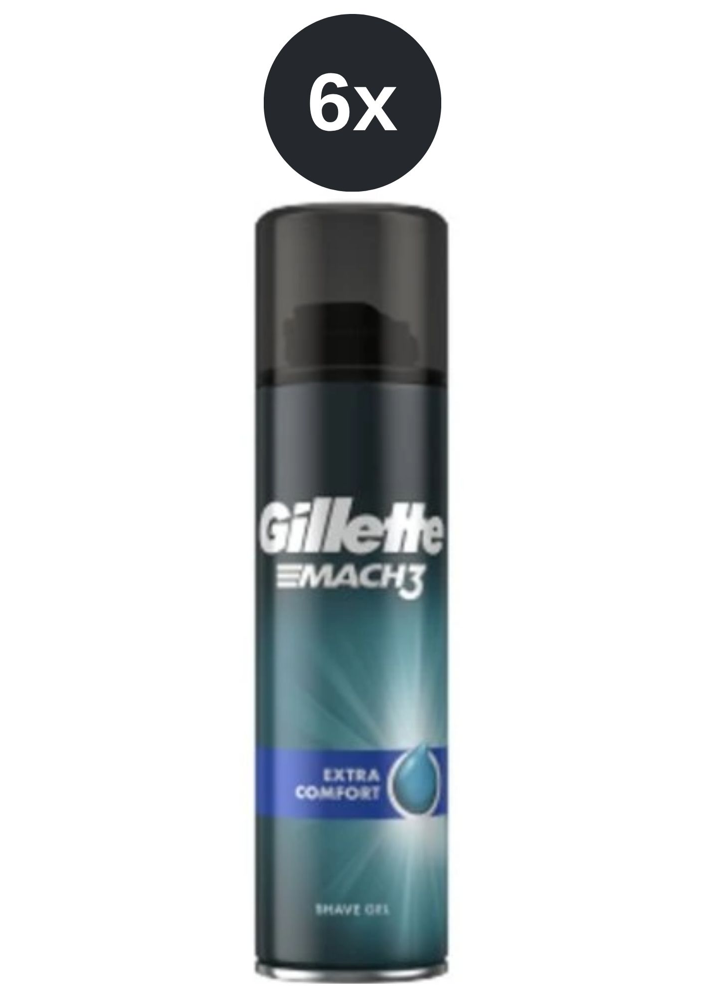 Gel de ras Gillette 6x200ml Mach3 Comfort