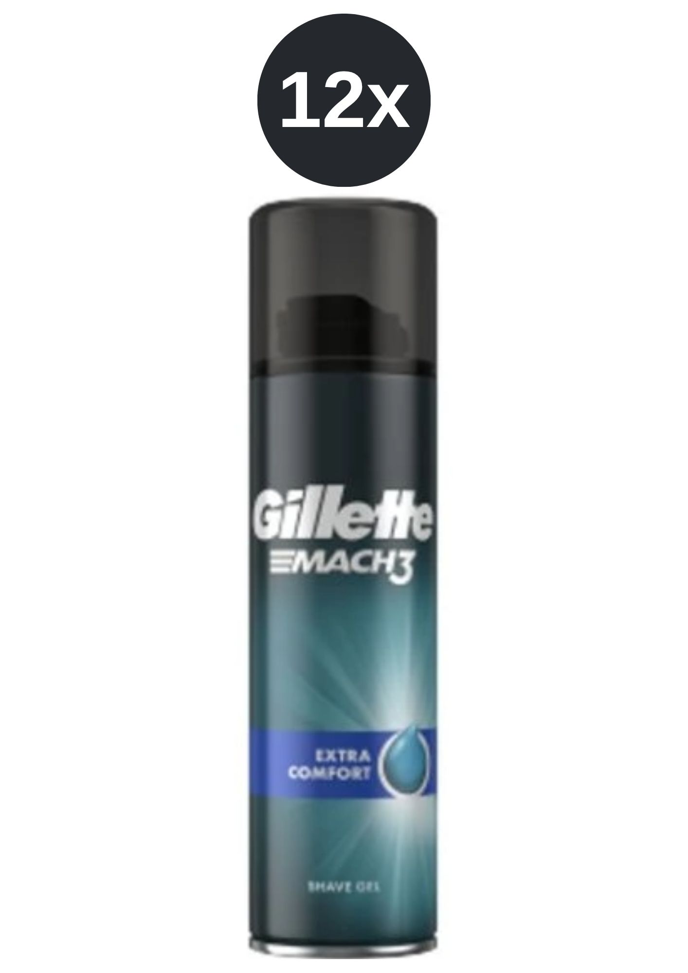 GEL DE RAS GILLETTE 12x200ML MACH3 COMFORT