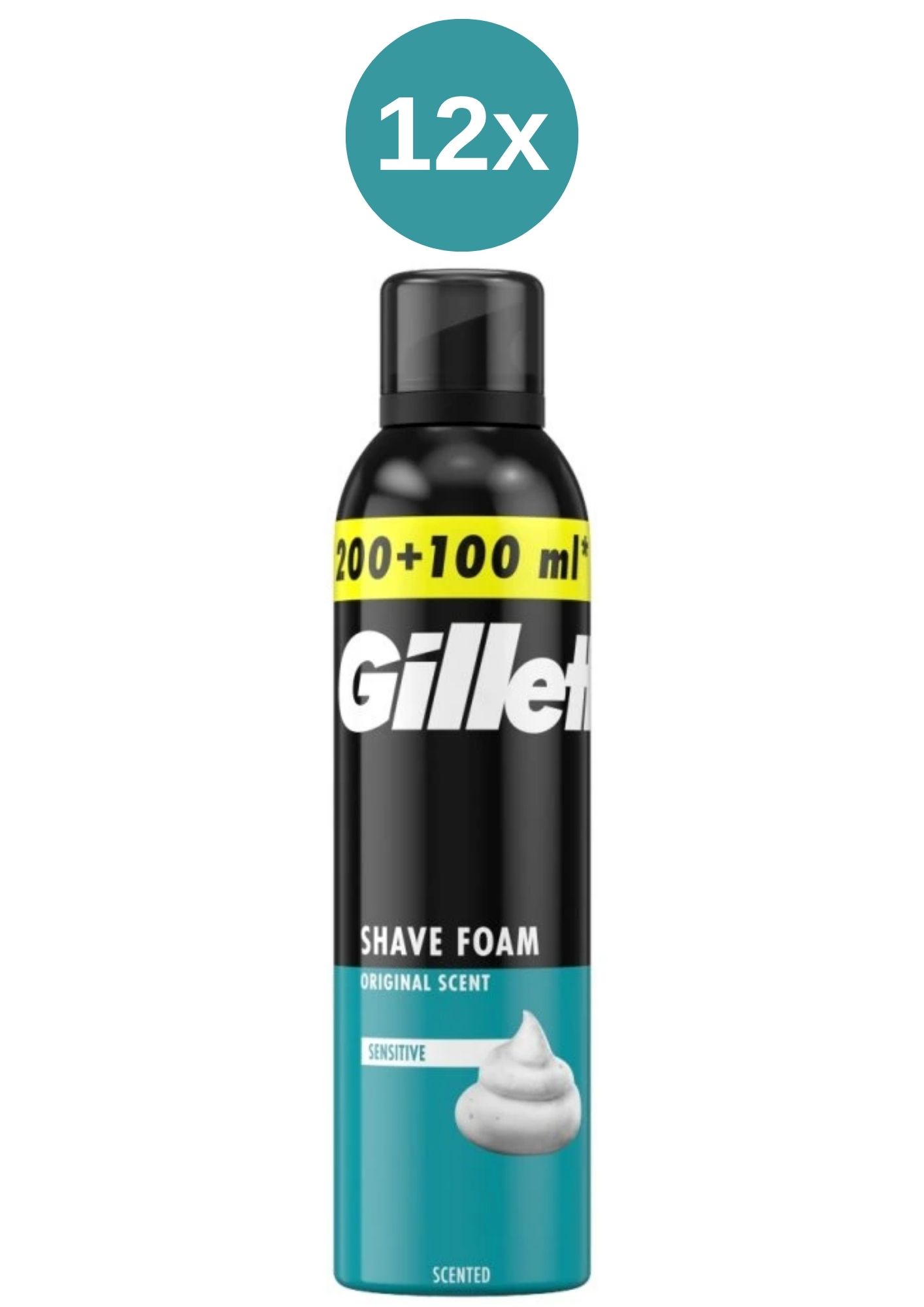 Spumă Gillette 12x200+100ml Sensitive
