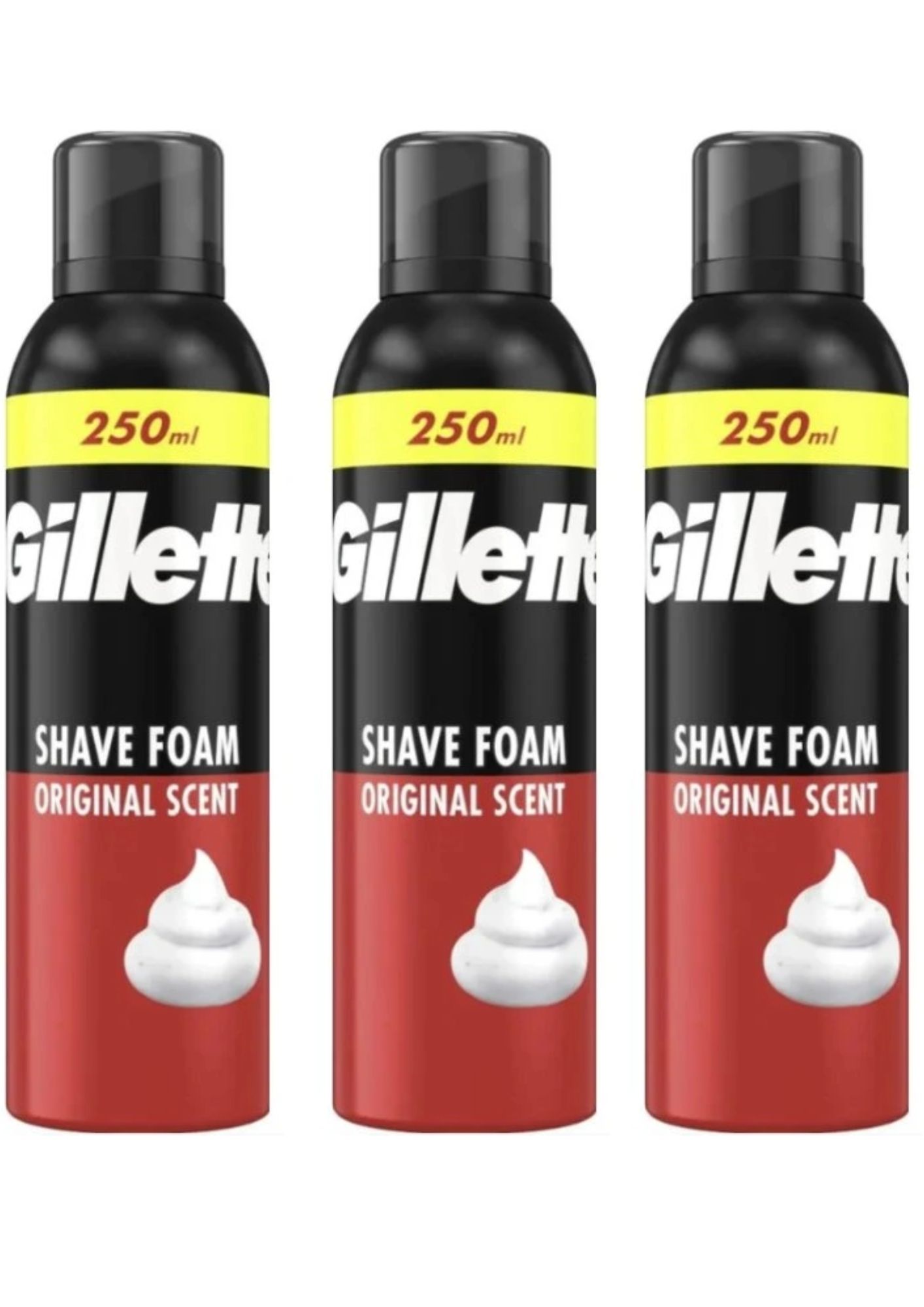 Spumă de ras Gillette Original 3x250 ml