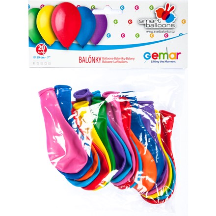 Balon gonflabil GEMAR 19 cm amestec de culori 20 buc