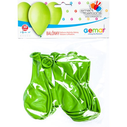Balon gonflabil GEMAR 26 cm verde deschis 10 buc