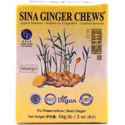 Bomboane de ghimbir SINA cu aromă de mango 56g