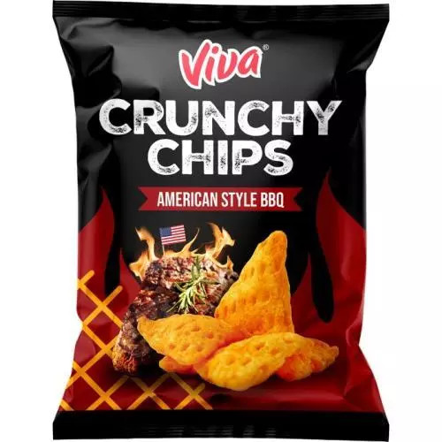 Chipsuri crocante Viva Crunchy în stil american, la grătar, 50g