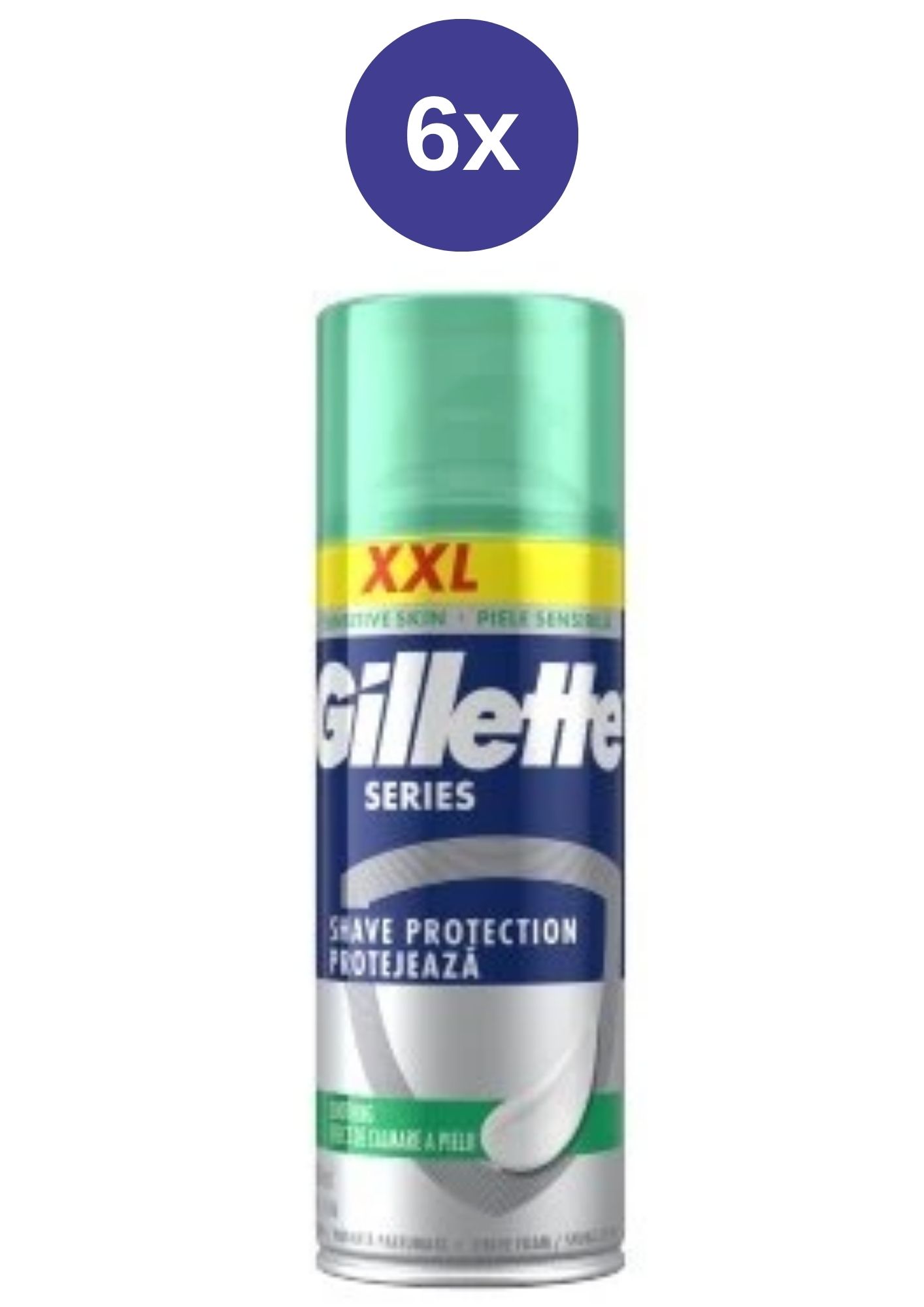 Spumă Gillette Series 6x400ml Sensitive