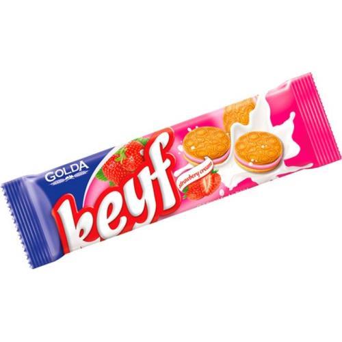 Biscuiți Golda Keyf cu căpșuni 50g