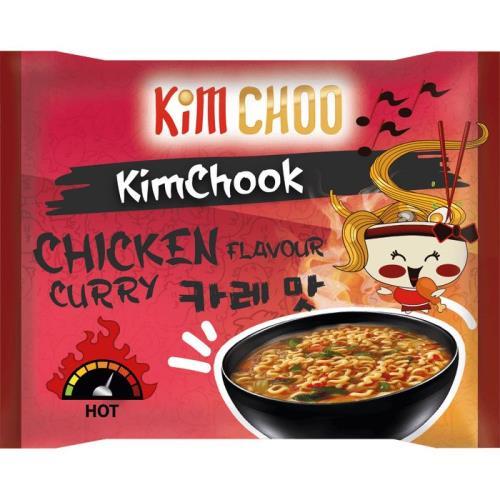 Tăiței instant Kimchoo 80g aromă de curry picant de pui