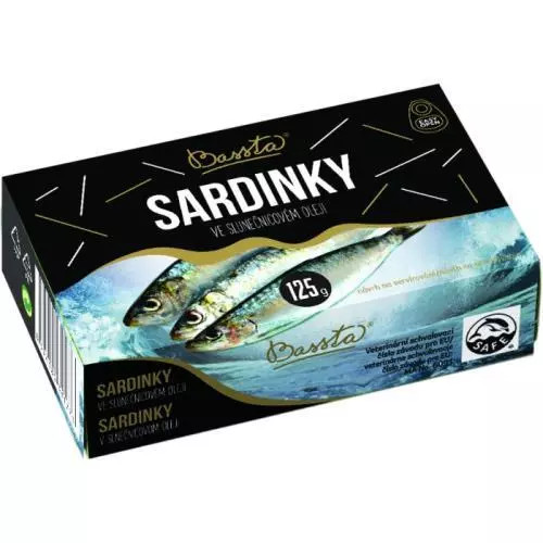 Sardine Bassta in ulei de floarea soarelui 125g