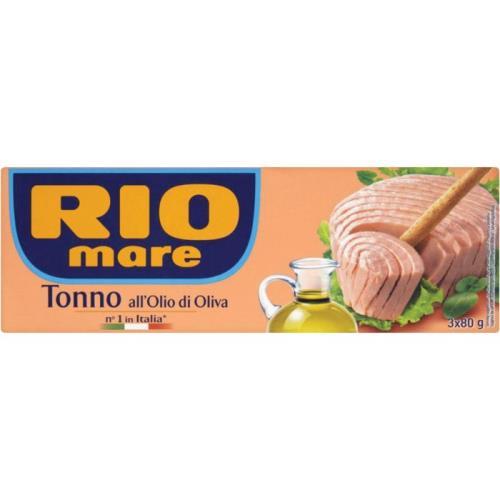 Ton Rio Mare în ulei de măsline @3x80g