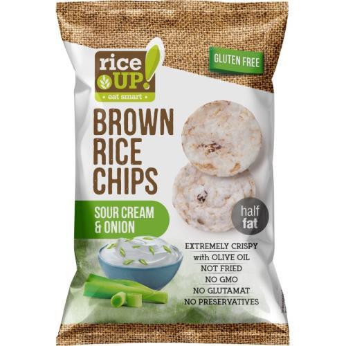 Chipsuri de orez Rice Up cu smântână și ceapă 60g