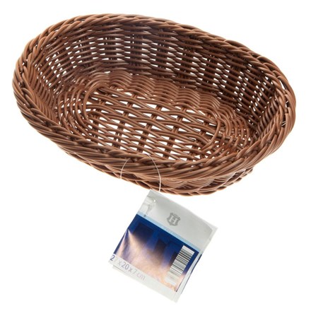 Coș oval din polipropilenă METRO PROFESSIONAL 27 cm maro 1 buc.